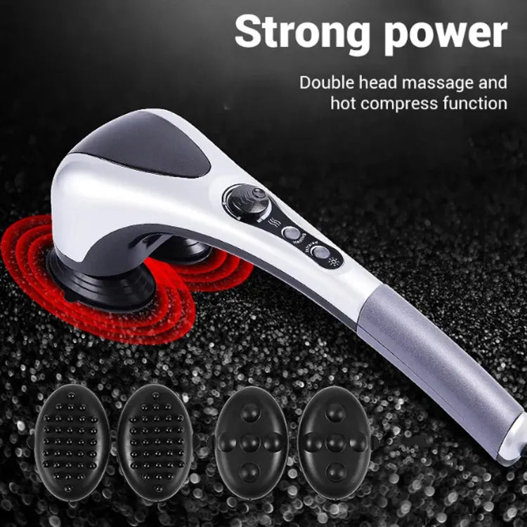 Branded Double Head Full Body Massager Machine Variable Speed Far Infrared | Electric Facial Deep Tissue Fitness Massage Stick – Head Neck Waist Leg Muscles Pain Relief Massage Hammer – Handheld Deep Tissue massager