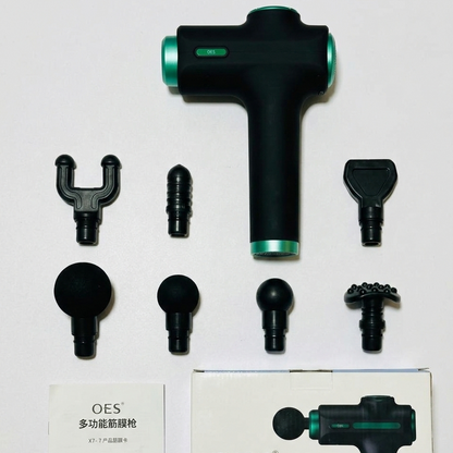 8 in 1 Multifunction Muscle Massage Gun – Deep Tissue Percussion Massager with 8 Interchangeable Heads