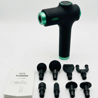 8 in 1 Multifunction Muscle Massage Gun – Deep Tissue Percussion Massager with 8 Interchangeable Heads