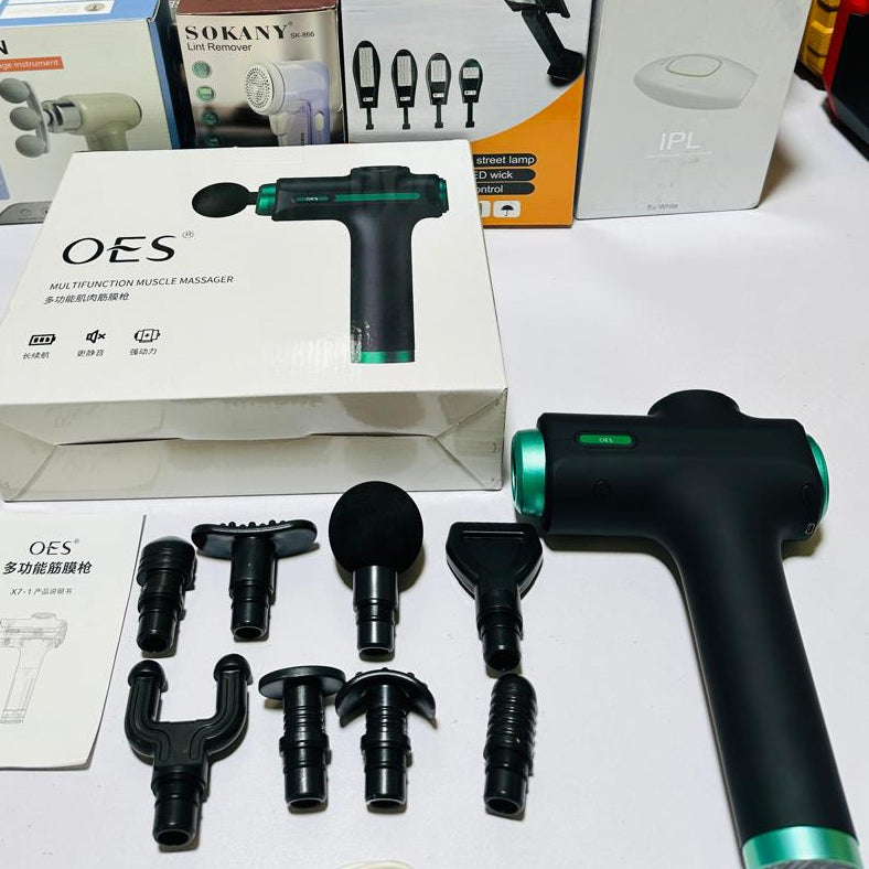 8 in 1 Multifunction Muscle Massage Gun – Deep Tissue Percussion Massager with 8 Interchangeable Heads