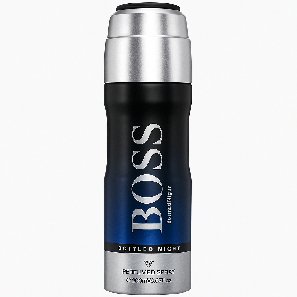 BOSS Bottled Night Perfumed Spray for Men (200ml) - بخاخ معطر بوس بوتلد نايت للرجال (200 مل)