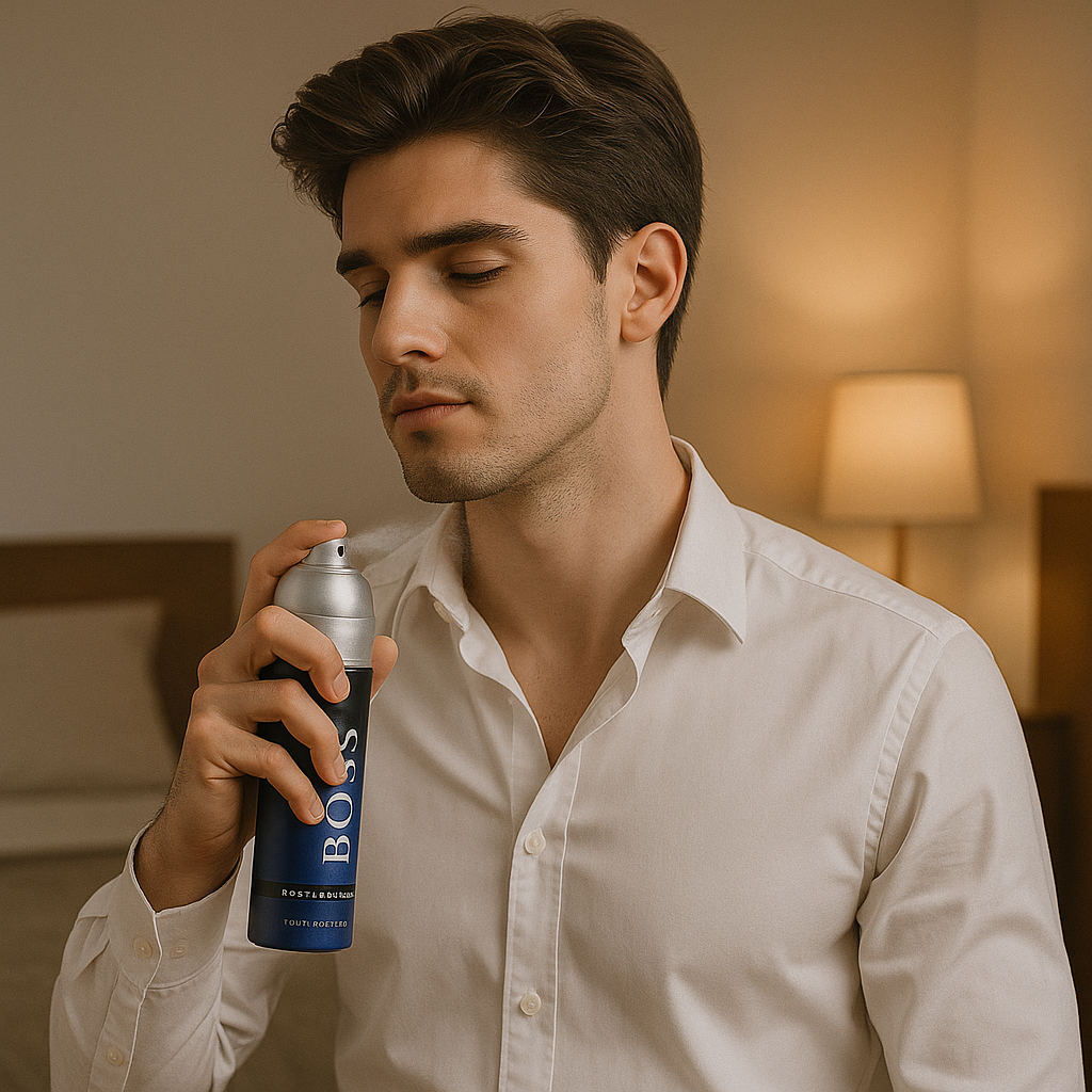 BOSS Bottled Night Perfumed Spray for Men (200ml) - بخاخ معطر بوس بوتلد نايت للرجال (200 مل)