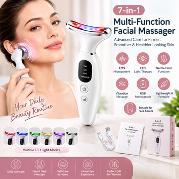 7-in-1 Multi-Function Facial Massager | جهاز تدليك الوجه متعدد الوظائف 7 في 1