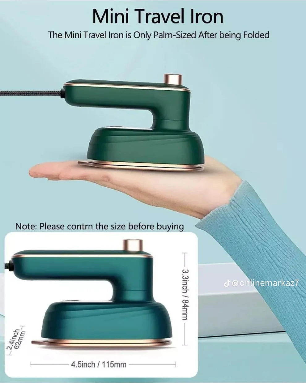 Portable Mini Travel Clothes Iron | مكواة ملابس صغيرة ومحمولة للسفر