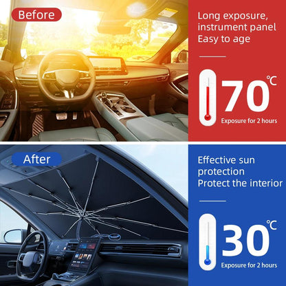 Premium UV Protection Windshield Cover | غطاء حماية من الشمس لزجاج السيارة