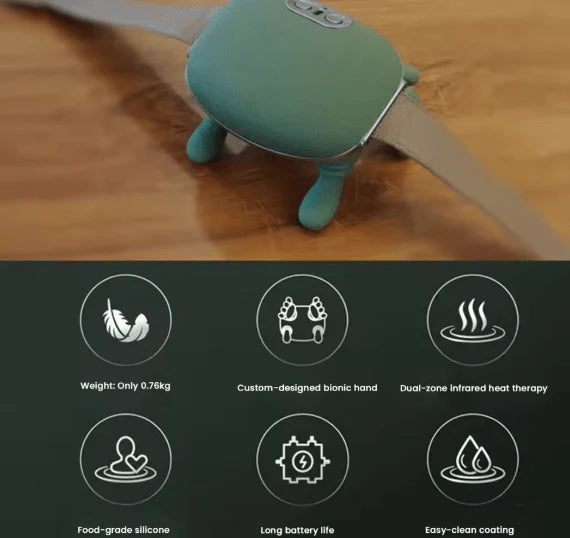 Premium Shoulder & Neck Massager استرخِ بعمق، في أي مكان وأي وقت. تدليك عميق بالحرارة اللطيفة لتخفيف التوتر والتصلب.